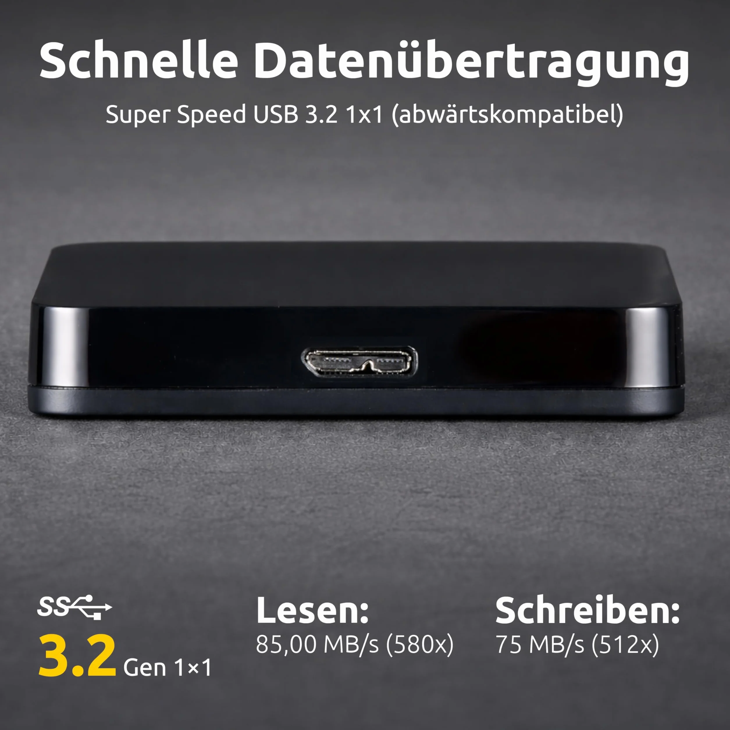 Intenso 4 TB externe Festplatte 2,5 Zoll USB 3.2 Gen 1x1 HDD schwarz