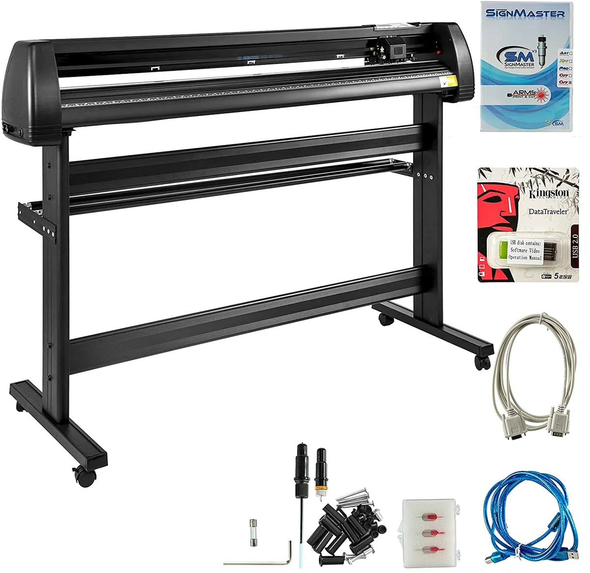 VEVOR 53 Inch Vinyl Schneideplotter Vinyl Cutter Plotter 1350 mm Slogan Cutting Plotter Desktop Machine mit der Software