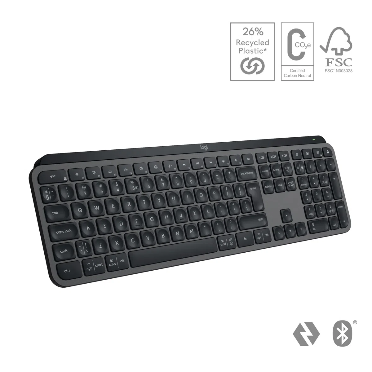 Logitech MX Keys S Kabellos Tastatur - US INT'L QWERTY