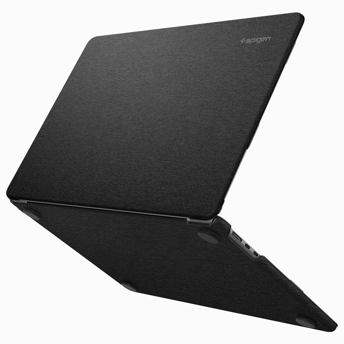 Spigen Urban Fit Hülle Kompatibel mit MacBook Air 15 Zoll M5 (2026) / M4 / M3 / M2 2941 (2025/24/23) Kratzfeste Hartschalen aus Premium-Stoff - Schwarz