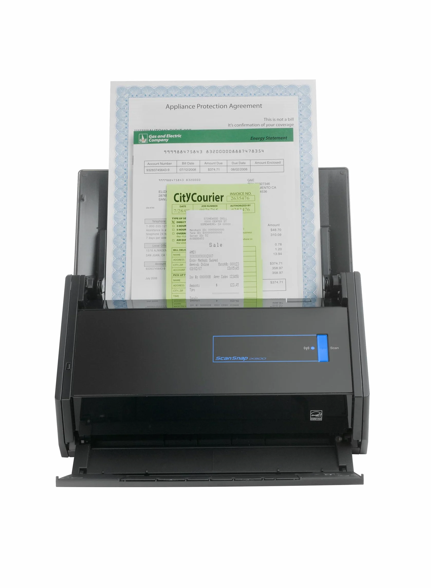 FUJITSU IX500 Scansnap Dokumentenscanner (PA03656-B305-R), Schwarz (Generalüberholt)