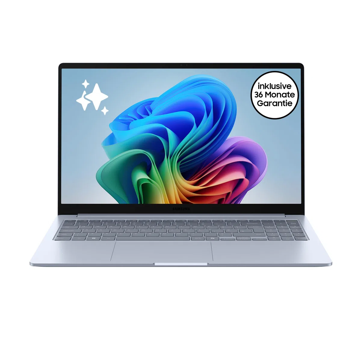 Samsung Galaxy Book4 Edge AI-Laptop, 15,6 Zoll, 16GB RAM, Snapdragon X Plus, 512GB, Copilot+ PC, Sapphire Blue