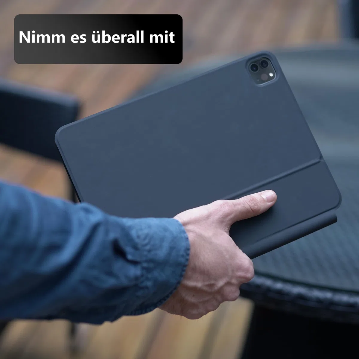 Magic Keyboard für Air 11 Zoll (M2 2024/M3 2025/M4 2026)&iPad Pro 11“ (1/2/3/4th) und 10.9“ Air 5/4th Gen Hülle mit Tastatur, Bluetooth, USB-C Ladefunktion, integriertes Trackpad, QWERTZ-Deutschlayout