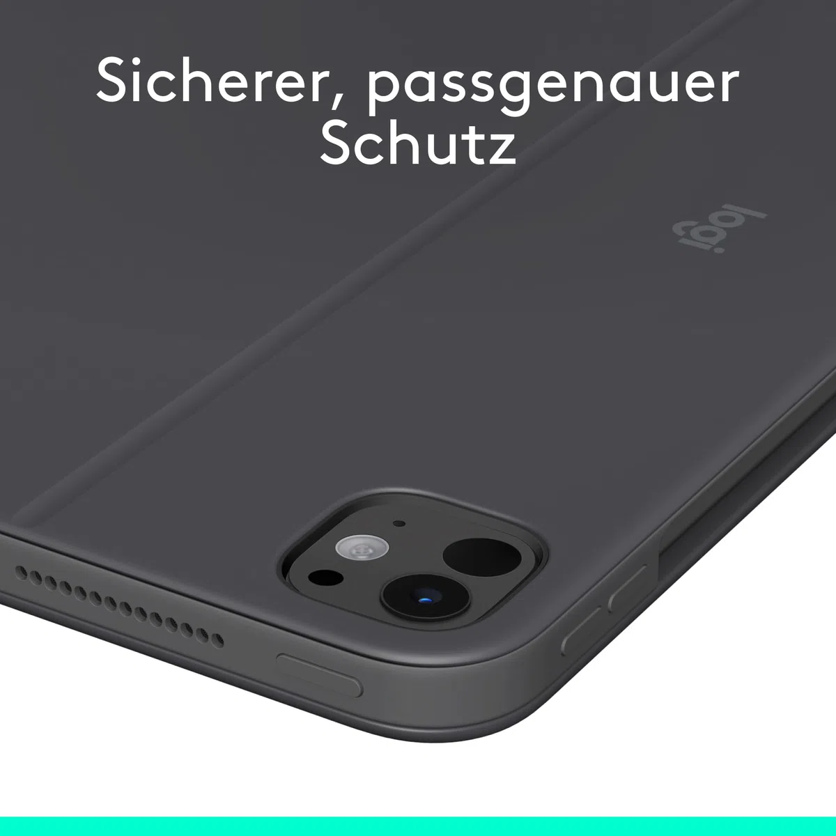 Logitech Combo Touch iPad Pro 11 Zoll (M4 und M5) (2024 und 2025) Tastatur-Case – Abnehmbare Tastatur mit Hintergrundbeleuchtung und Halterung, komfortables Tippen, Multi-Use-Modus,DEU QWERTZ- Graphit