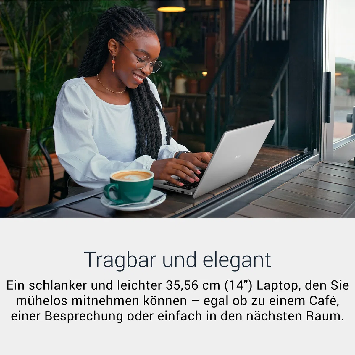 Dell 14 Laptop DC14250 14,0" 2K Display Intel Core 5 120U 16GB RAM 512GB SSD Windows 11 Home Fingerabdrucksensor QWERTZ-Backlit-Keyboard Silber