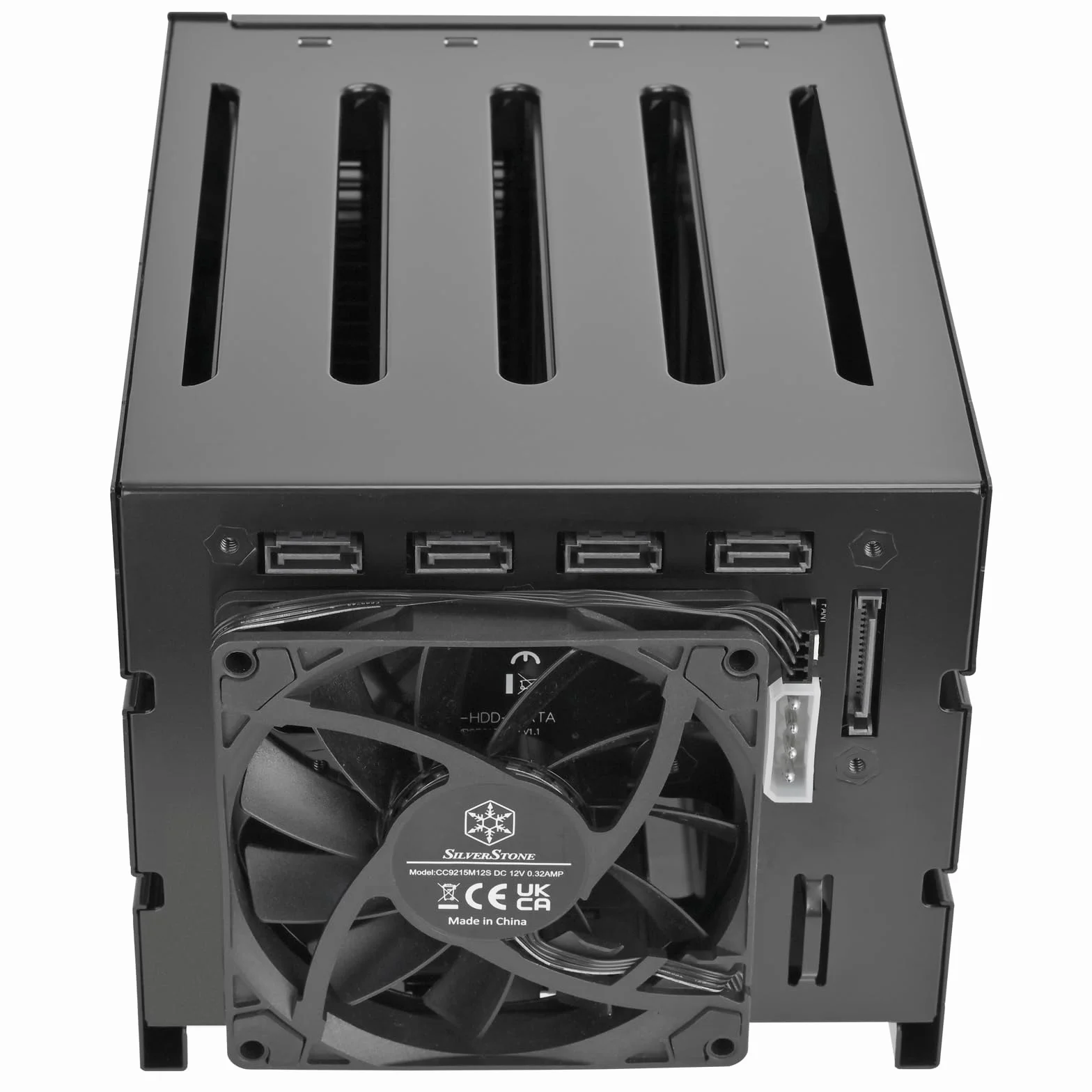 Silverstone Technology SST-FS304B-V, DREI 5,25-Zoll-Geräteeinschübe an Vier 3,5-Zoll-SAS 12G / SATA 6 Gbit/s Hot-Swap-Käfig mit Unterstützung für 9,5 mm Slim ODD