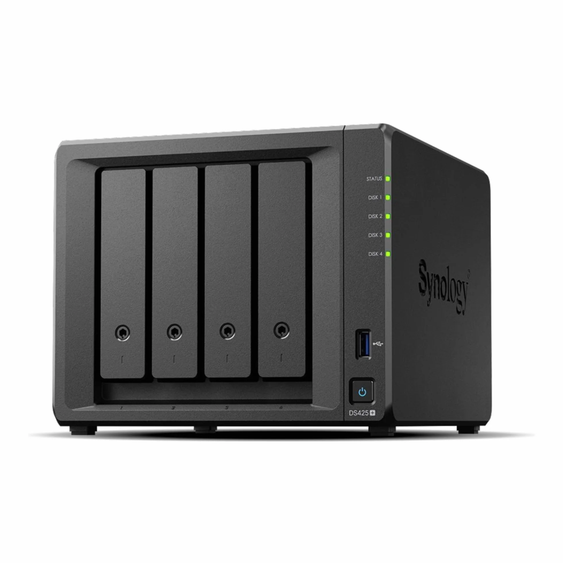 Synology DiskStation DS425+ 4-Bay 3,5" DiskStation ohne Disk Intel Celeron J4125 1x1GbE + 1x2.5GbE 2GB RAM 2xUSB 3.2