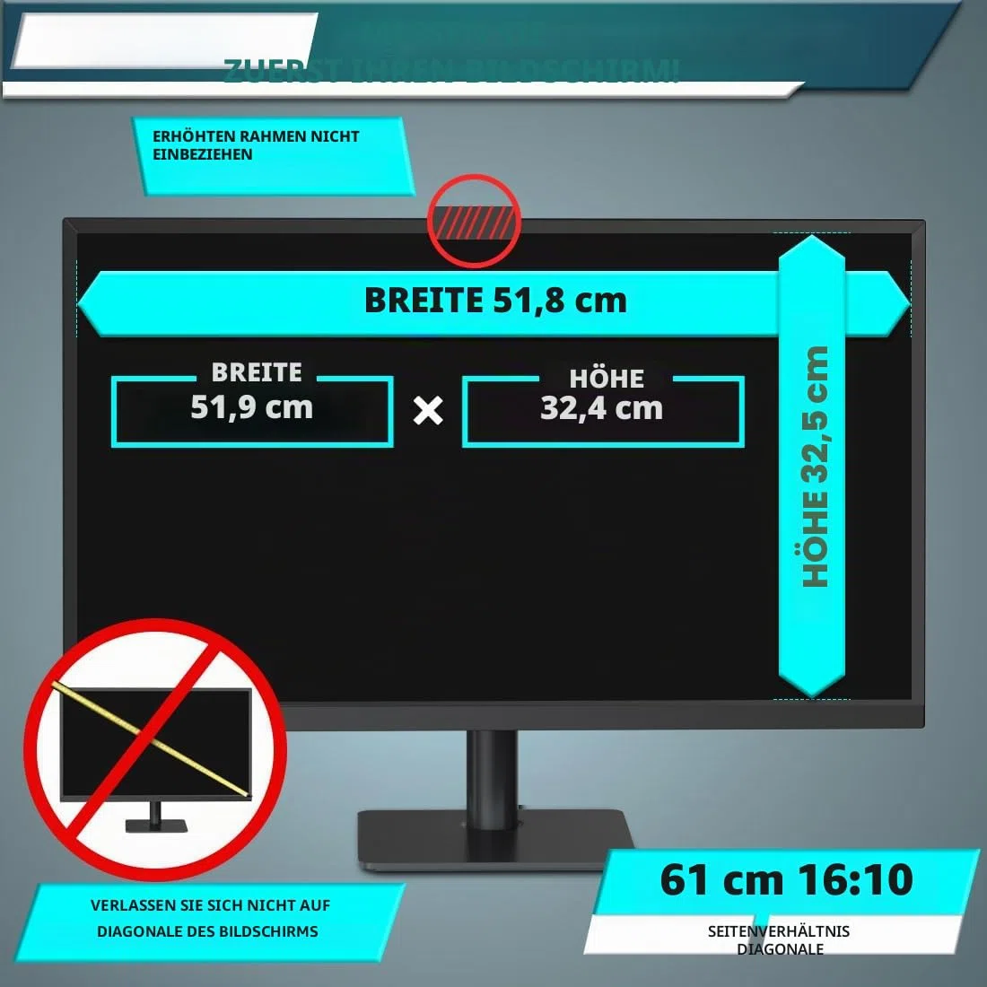 STARY 24 Zoll Monitor 16:10 Blickschutzfolie Seitenverhältnis, Anti-Blaulicht Displayschutz, 24 Inch Abnehmbare Privacy Screen Filter, Blendfreie Schutzfolie