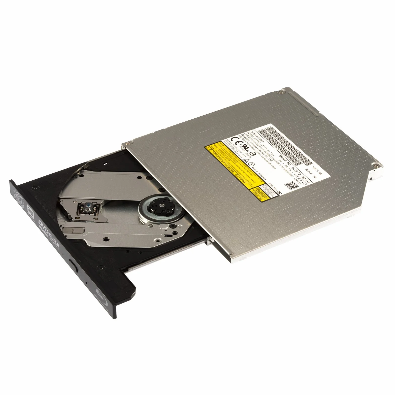 Panasonic interner Sata Blu-ray Brenner BD-MLT UJ272 (9,5 mm hoch) (mit Blende schwarz), Ultra Slim, für CD, DVD und Blueray