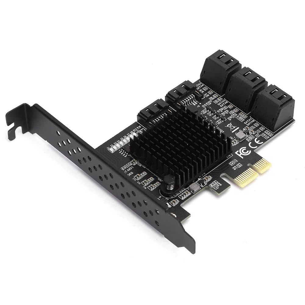 VBESTLIFE PCI-E zu SATA 3.0-Karte, PCI-E zu SATA3.0-Controller-Erweiterungskarte 8-Port-SATA3.0-Schnittstellenerweiterungskarte Kompatibel mit SATA6G-, 3G- und 1.5G-Festplatten