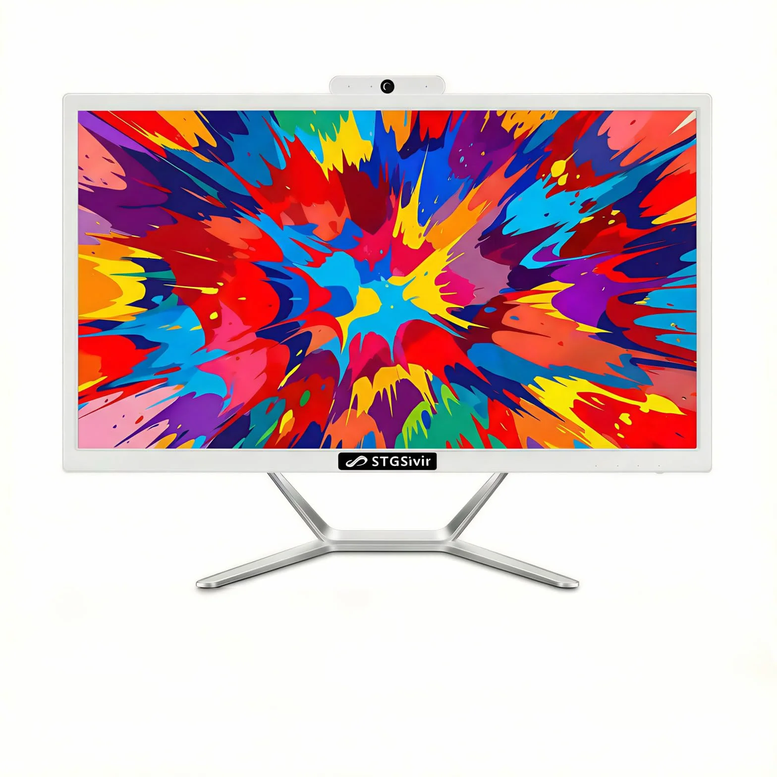 STGsivir All-in-One Desktop-PC, Display 21,5 Zoll, Core i5 bis 3,6 GHz, 16 GB RAM, 512 GB SSD, WiFi, Bluetooth, Windows11 Pro, Weiß