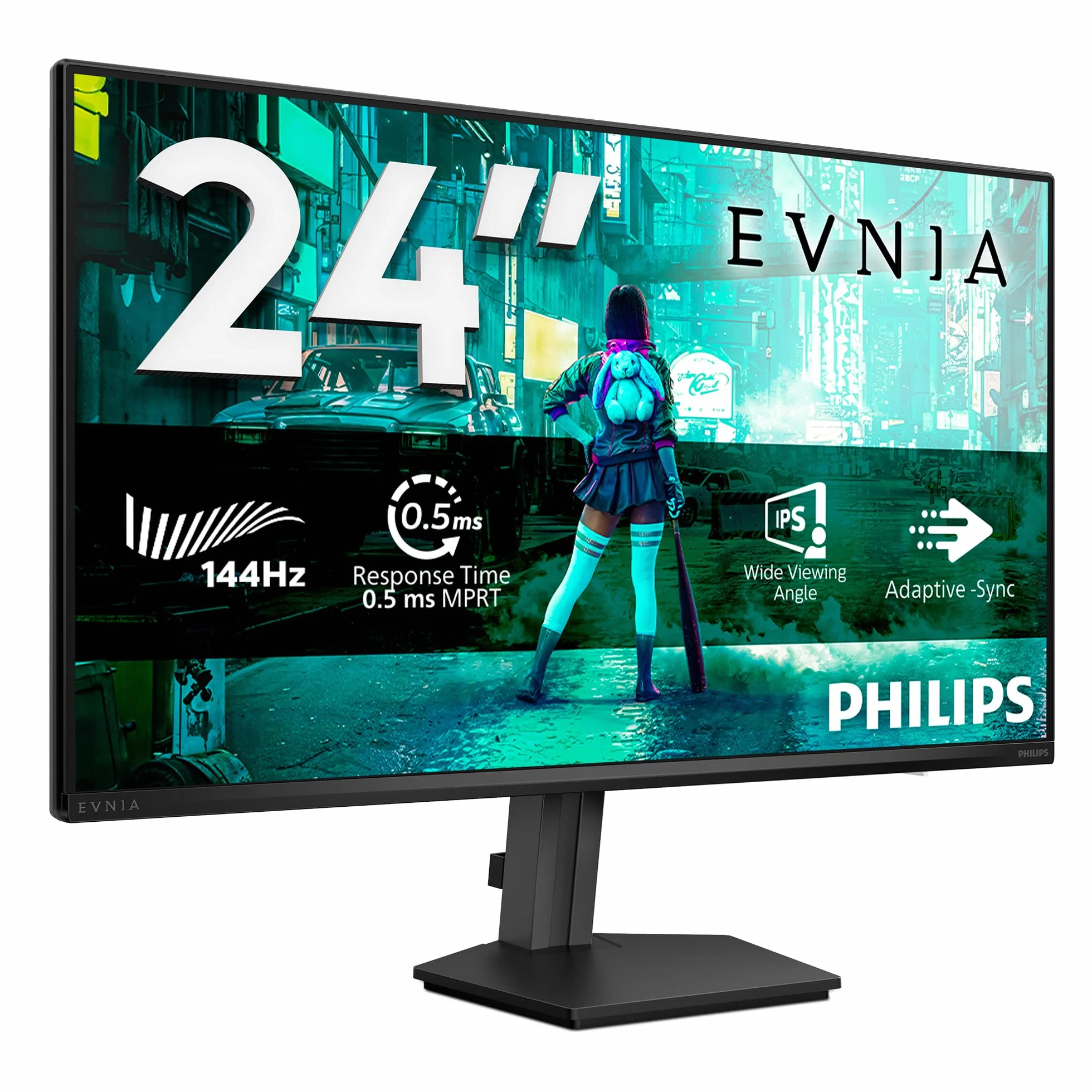 Philips Evnia 24M2N3200NF 24 Zoll Full HD Gaming Monitor 144 Hz 1 ms MPRT FreeSync G-Sync 1920x1080 HDMI 2.0 DisplayPort 1.4 schwarz