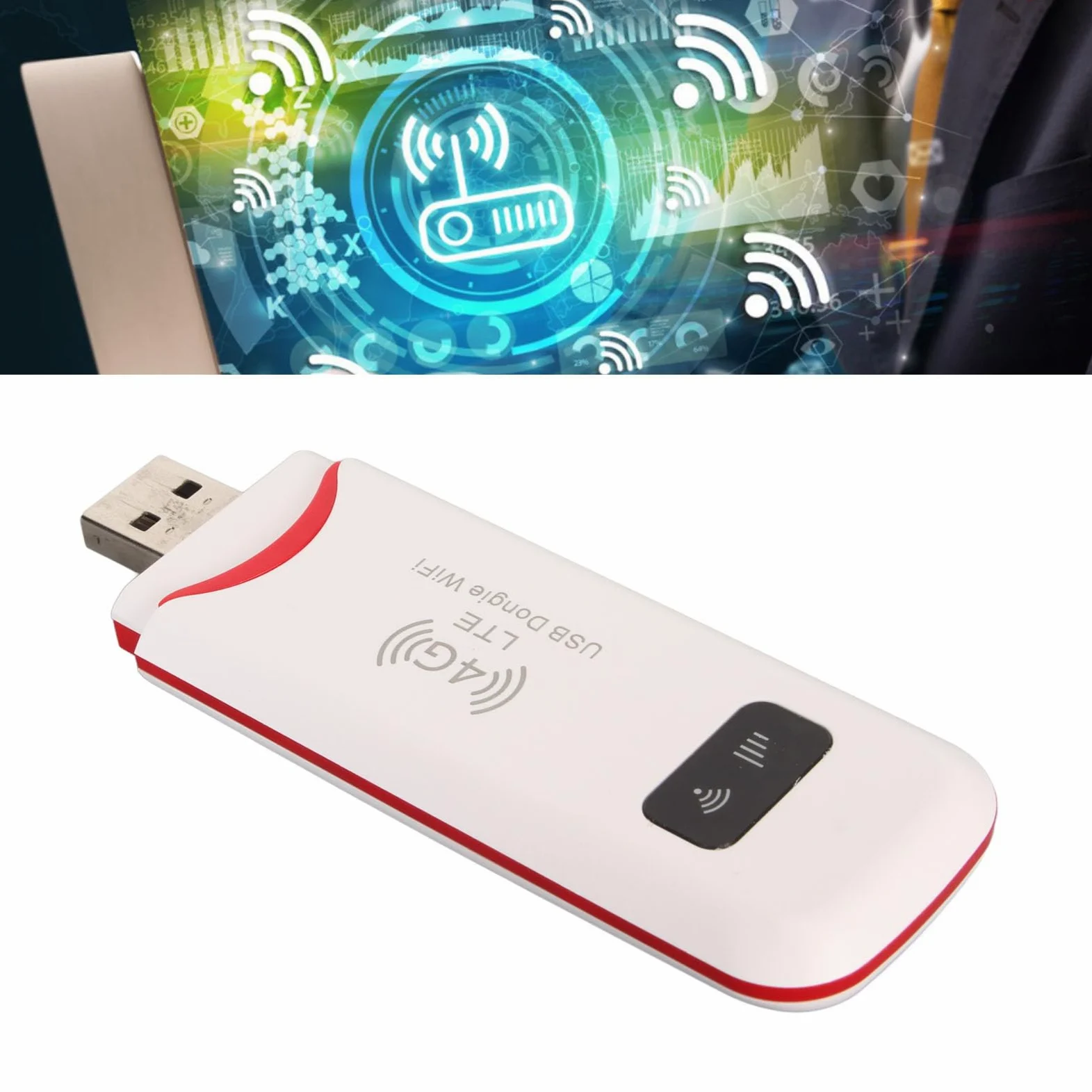 Ejoyous 4G USB WLAN Hotspot Stick, Mobiles Modem Router Tragbarer WiFi Dongle mit SIM-Karten-Slot für Telefon Laptop TV Hochgeschwindigkeits-Internet Teilen für Bis zu 10 Geräte