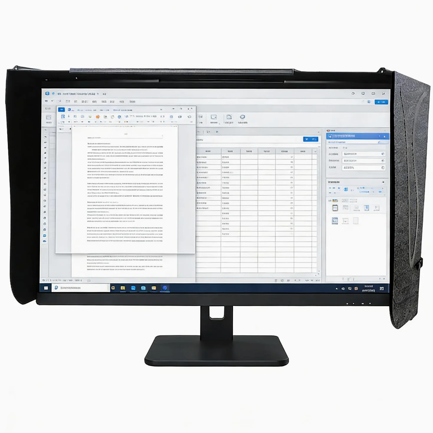 Monitorhauben Sonnenschutz,17-27 Zoll Verstellbare Monitorhaube Bildschirm Sonnenblende,für Monitor AußEnrahmen,Bietet Schutz Der Privatsphäre