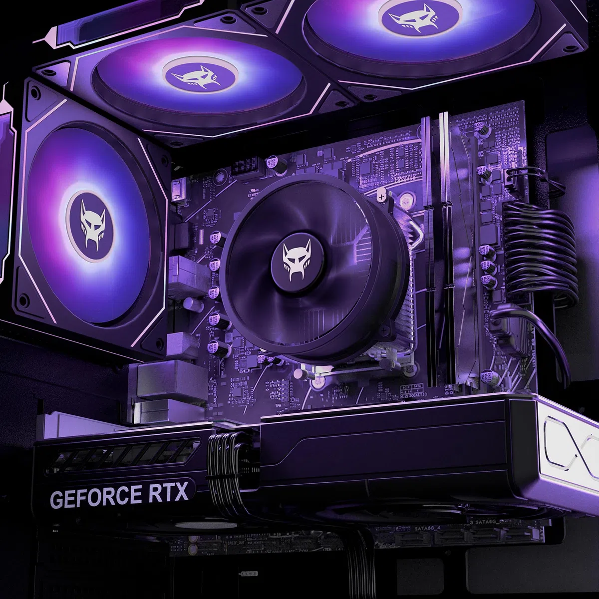BEASTCOM Q5 | Gaming PC Set Bundle | AMD Ryzen 7 5700X 8X 4,60GHz 16 Threads, RTX 5060 8GB, 16GB RAM, 1TB NVMe SSD, Monitor LED 27" + RGB Tastatur + Maus + Mauspad, HDMI, WLAN, Win 11