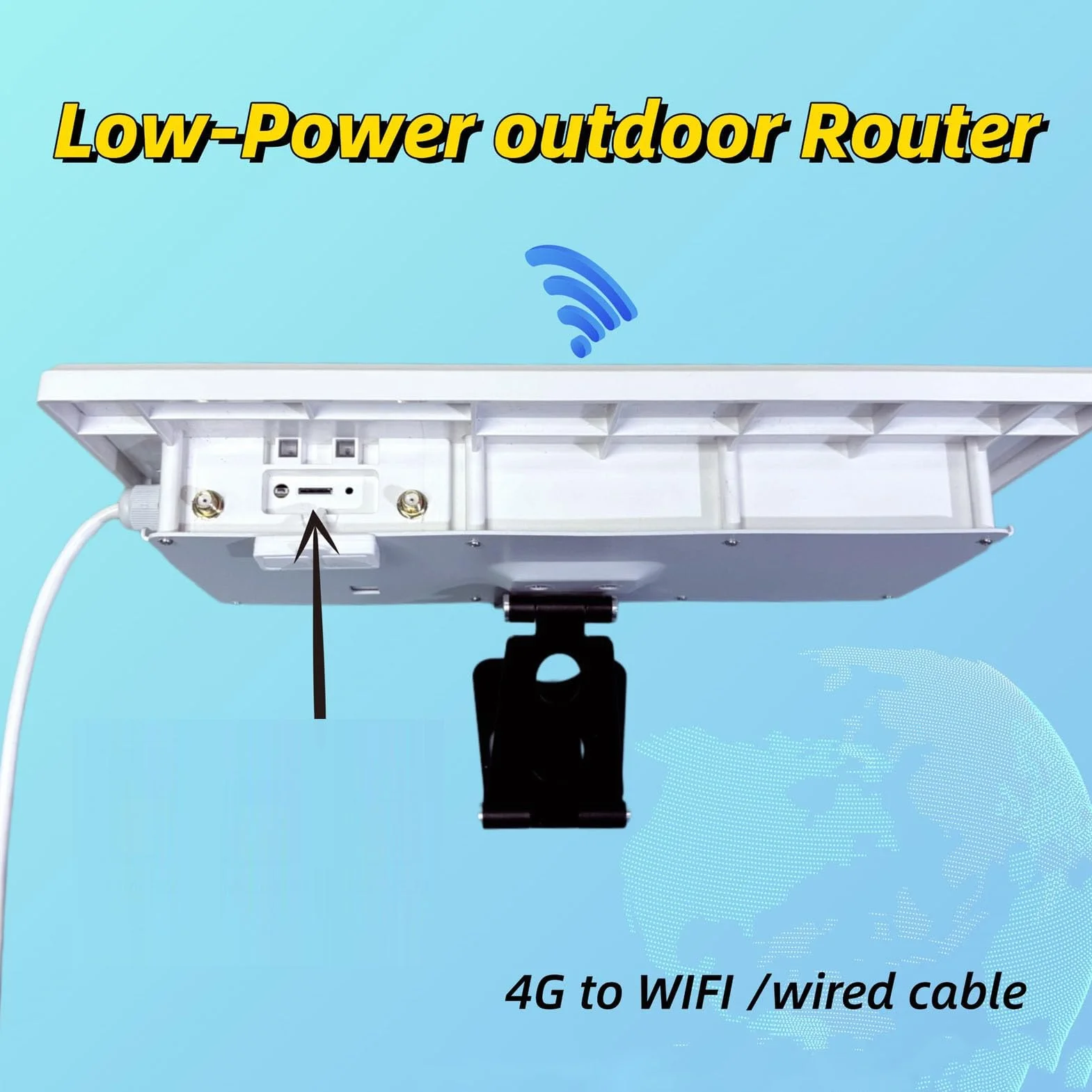 Solar-WLAN-Extender, 4G-LTE-Modem-Router mit 18.000-mAh-Akku und 12-W-Solarpanel für Outdoor-Camping, Wohnmobil-Reisen, Hausboot und Abgelegene Gebiete