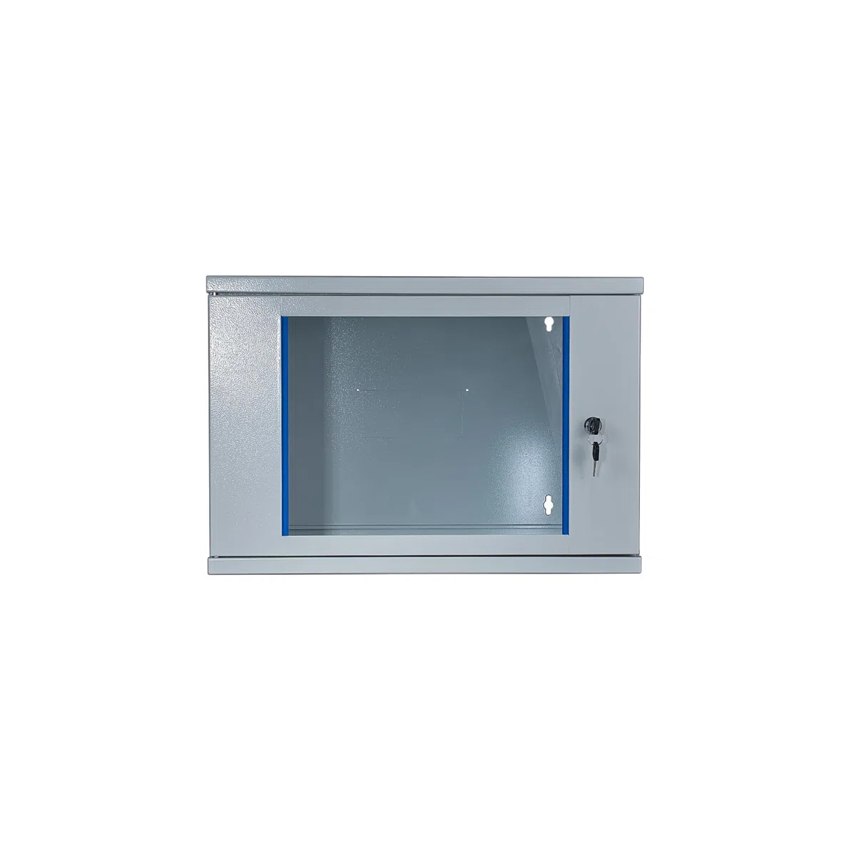 Netzwerkschrank 19 Zoll 7 HE I 400 mm Tiefe I Serverschrank Grau I Wandmontage I abschließbare Glastür I unmontiert I 60 kg Traglast I 543 x 400 373 mm (Grau, 7 HE)