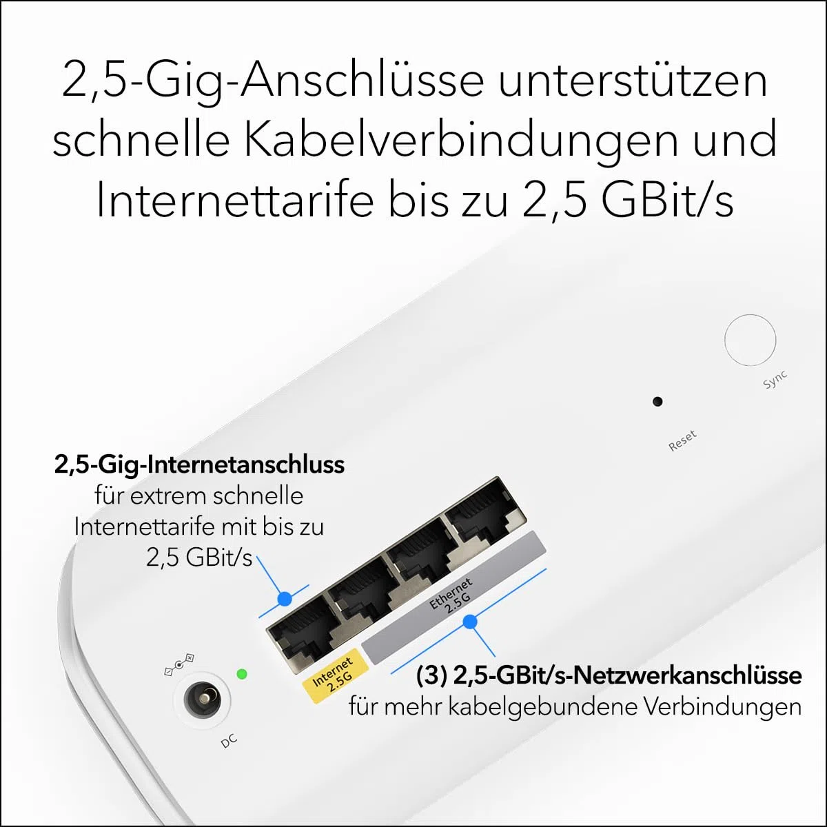 NETGEAR Orbi Serie 770 | Mesh WiFi 7 System | RBE773 | Mesh WiFi 7 Router und 2 Satelliten | Bis zu 11 Gbit/s | Abdeckung bis 540 m² | 100 Geräte | 2,5-GB-Internetport | Tri-Band BE11000 | 3 Pack