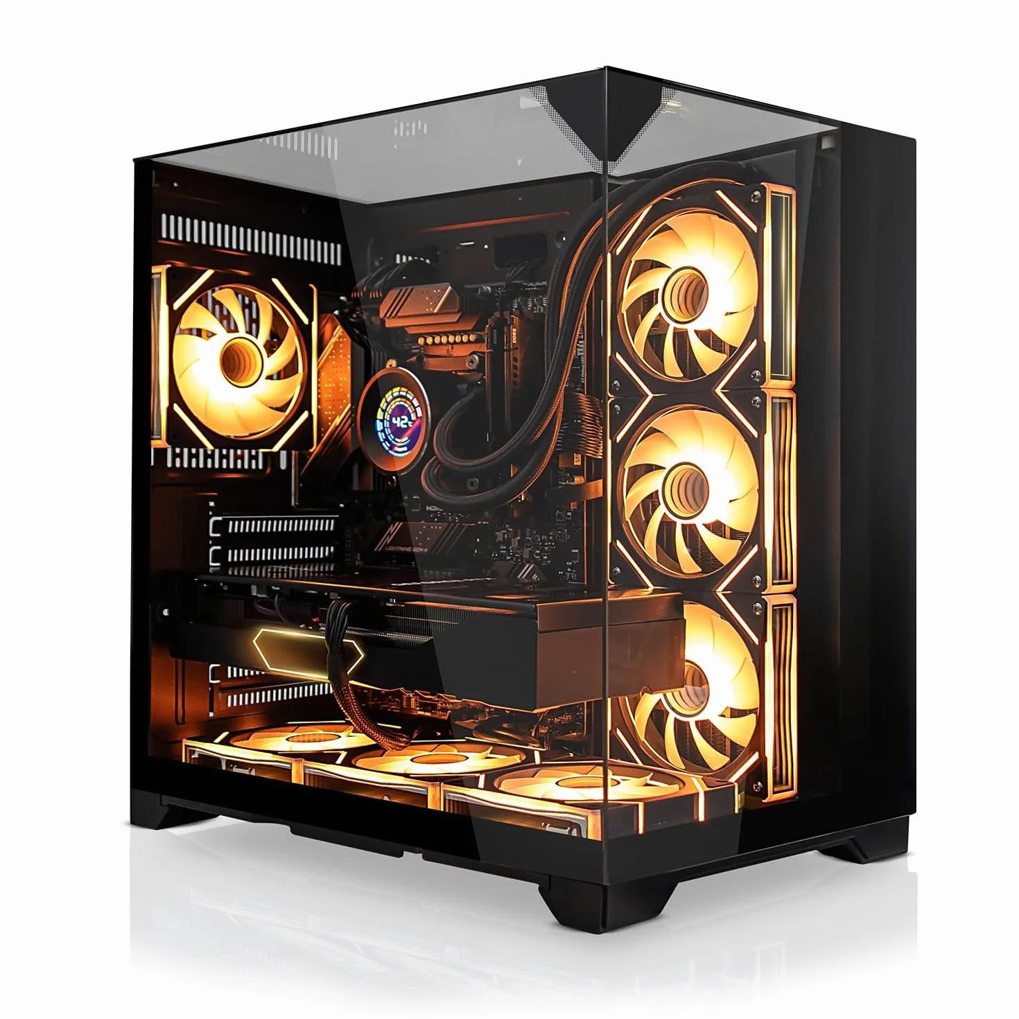 SYSTEMTREFF High-End Gaming PC AMD Ryzen 7 9800X3D 8x5.2GHz | Nvidia RTX 5080 16GB DX12 | 1TB M.2 NVMe | 32GB DDR5 RAM | Windows 11 | Desktop Computer Rechner für Gamer, Zocker & Streamer