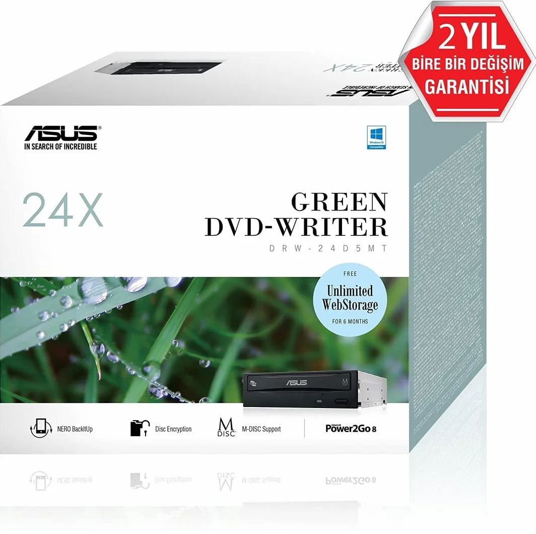 ASUS DRW-24D5MT interner 24x DVD Brenner (DVD+-RW, Retail E-Green Silent) schwarz