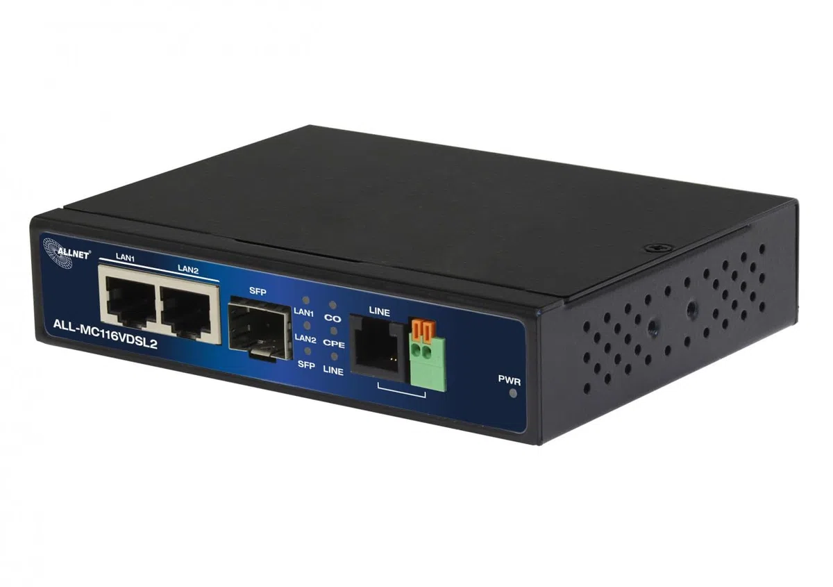 Punkt-zu-Punkt Modem VDSL2 via 2-Draht unmanaged ALL-MC116V2 / Max. 3 km mit max. 160 Mbit/s