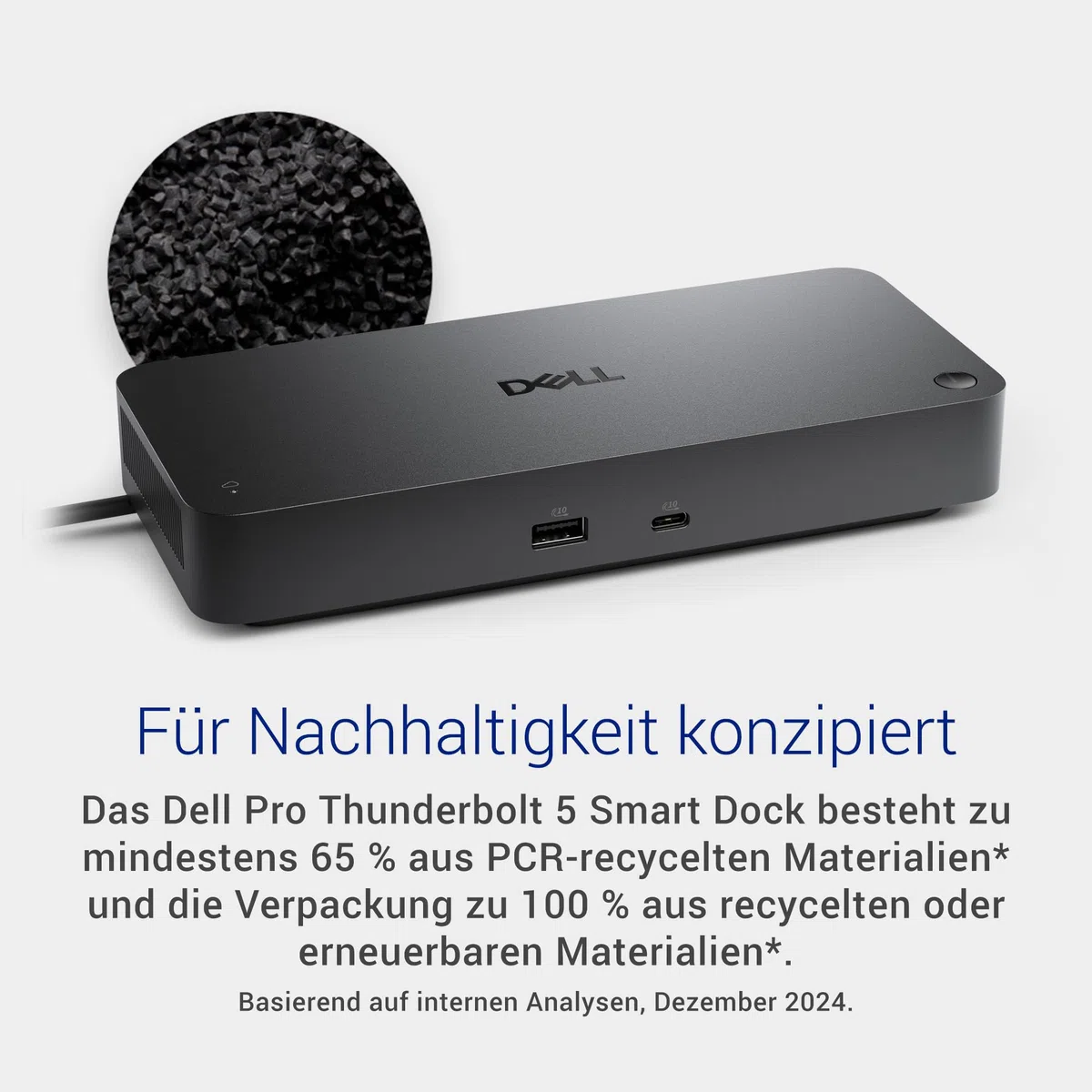 Dell Pro Thunderbolt 5 Intelligente Dockingstation SD25TB5 – Stromversorgung bis 300W, unterstützt 4 Displays 4K 120Hz/8K, 6X USB, HDMI 2.1, DP 2.1, 2.5GbE, Remote-IT-Management, kompaktes Design