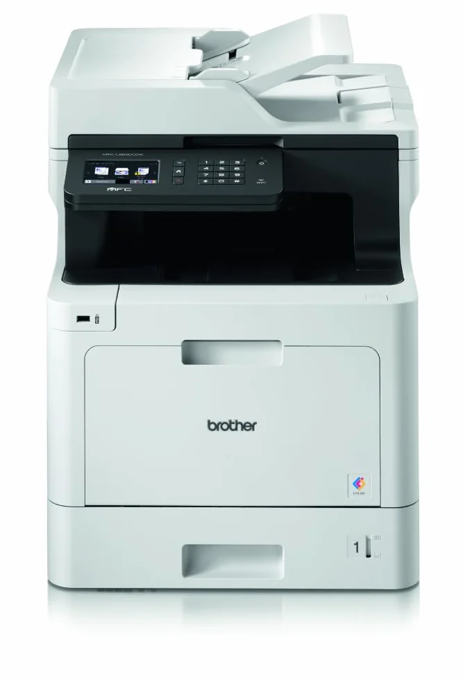 Brother MFC-L8690CDW Professionelles 4-in-1 Farblaser-Multifunktionsgerät (Drucker, Scanner, Kopierer, Fax, 31 Seiten/Min.) weiß/schwarz