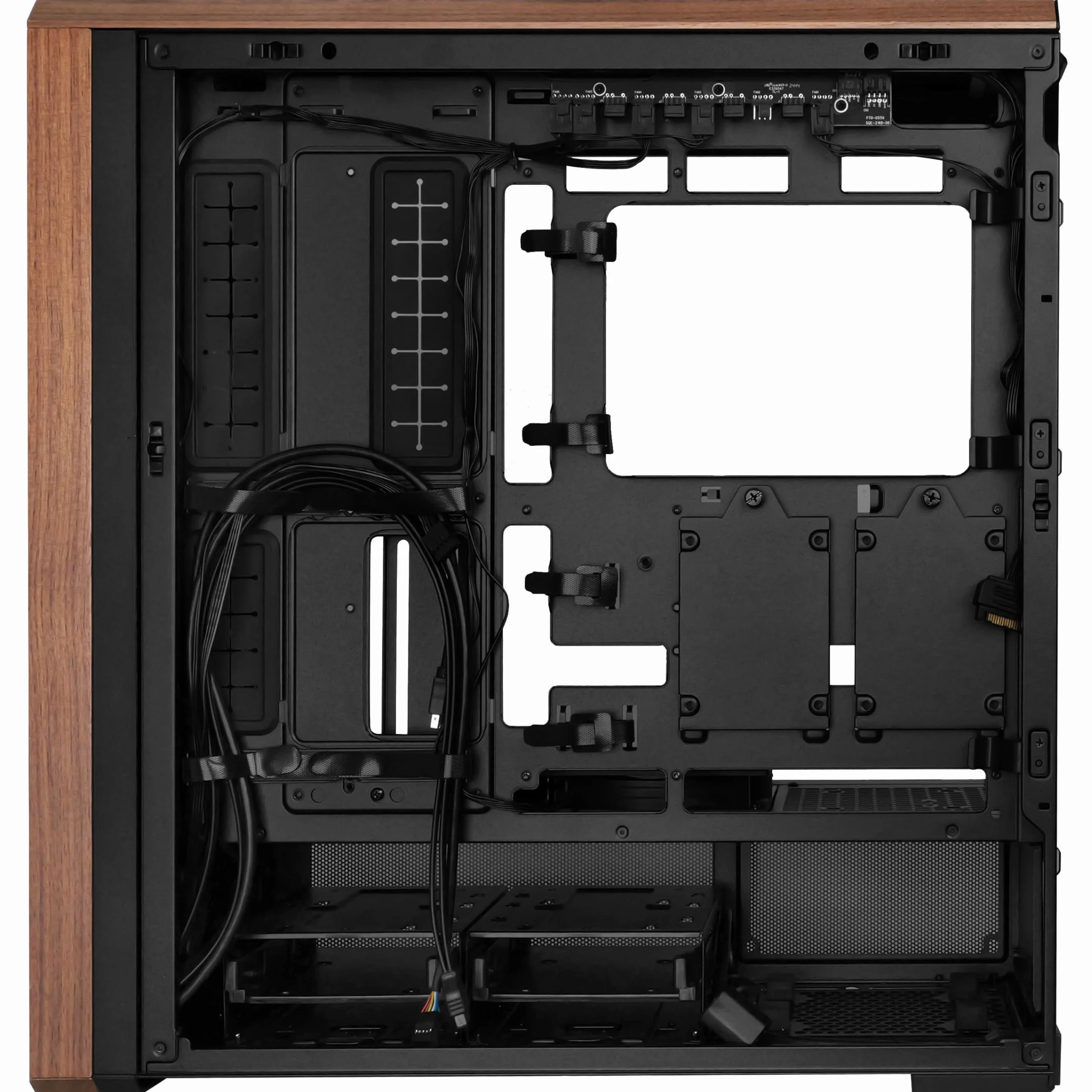 Lian Li Lancool 217 PC-Gehäuse Schwarz | ATX Midi-Tower, Tempered Glass, 5 Lüfter, Walnussholz, Mesh-Front, Back-Connect-kompatibel