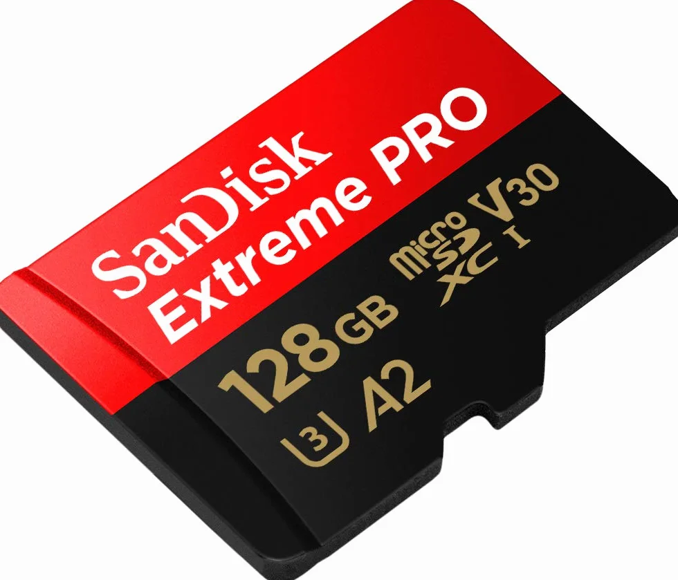 SanDisk Extreme PRO microSDXC UHS-I Speicherkarte 128 GB A2 V30 U3 200 MB/s Adapter