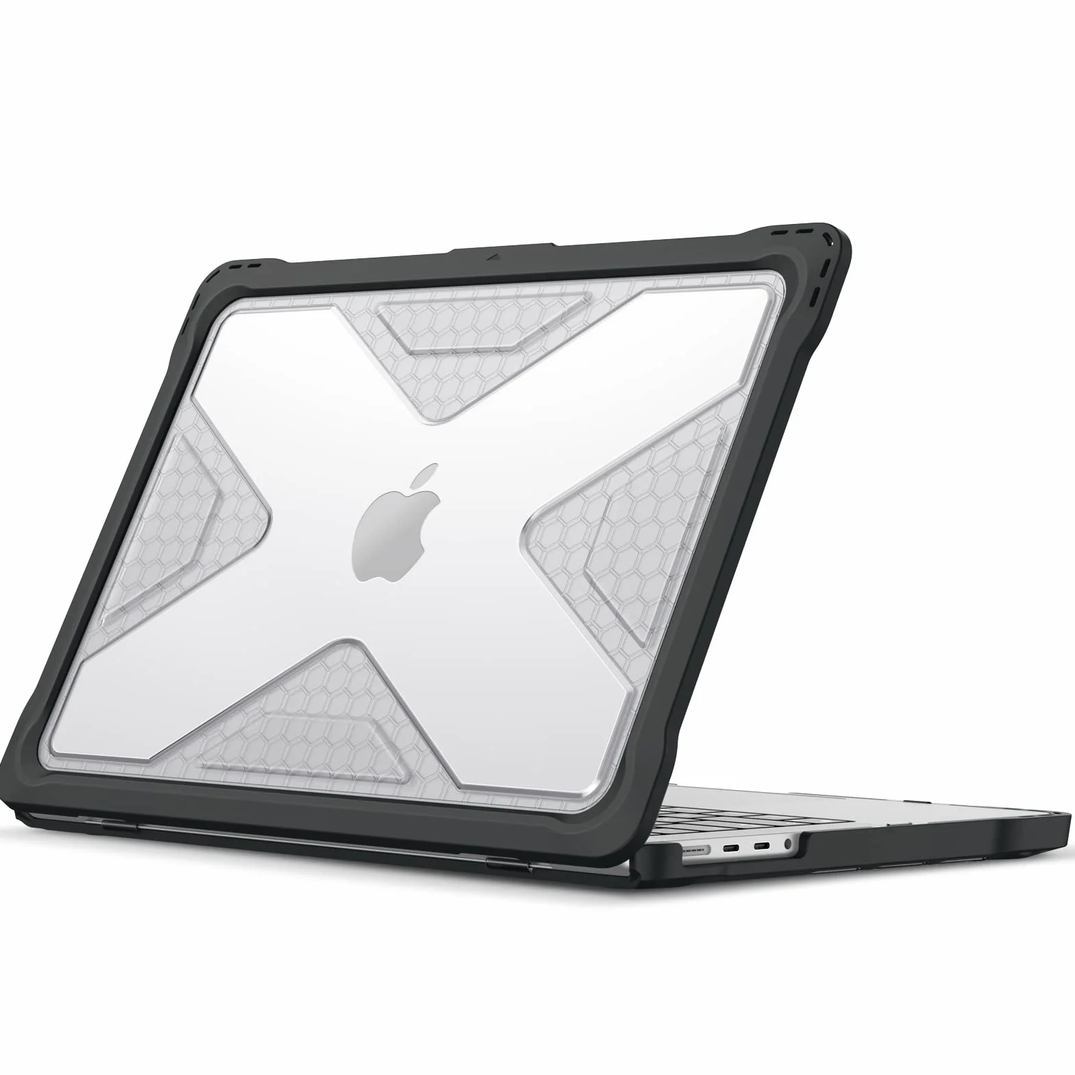 Fintie Hülle Kompatibel mit MacBook Pro 14'' M5 M4 M3 M2 M1 Pro/Max (2026-2021) A3426 A3427 A3434 A3112 A3401 A3185 A2992 A2918, Ganzkörper-Rugged Hybrid Schutzhülle TPU Stoßstange Case, Transparent