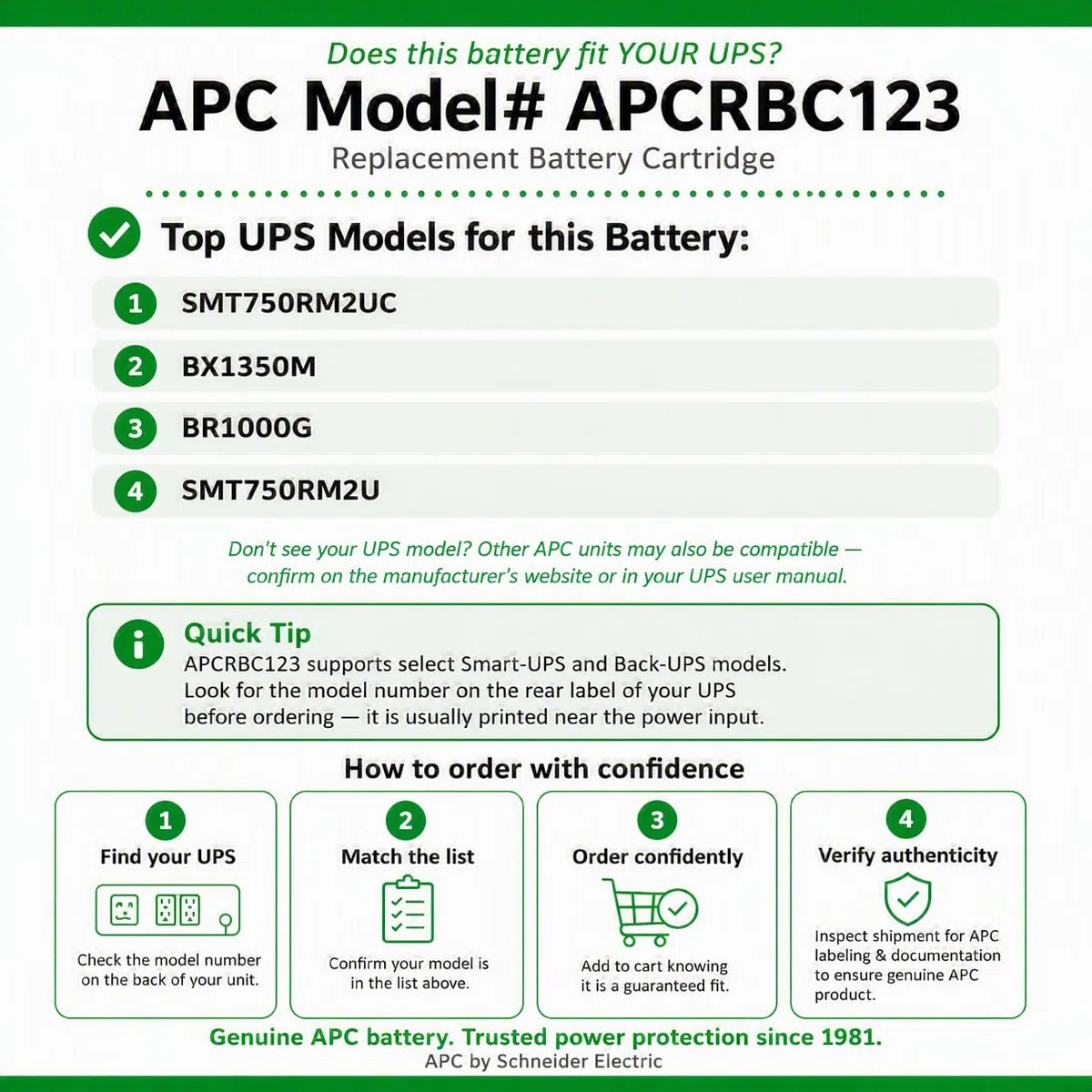 APC APCRBC123 Replacement Battery Cartridge