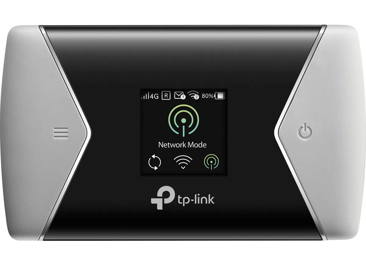 TP-Link M7450 mobiler WLAN Router (4G/LTE bis zu 300Mbit/s Download/ 50Mbit/s Upload, Hotspot, Cat6, 3000mAh Akku, LCD Display, kompatibel mit Allen europäischen SIM Karten) schwarz/Silber