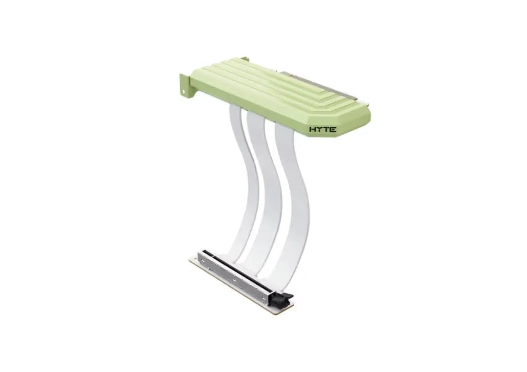 HYTE PCIe 5.0 Hyper Riser | Ästhetisch, schnell und stabil Gen 5 Riser Cable | Matcha Milk | Perfekt für Y70, Y60 und Y40