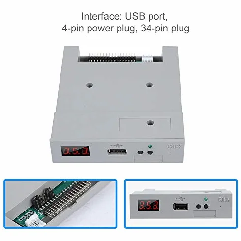 Ausla USB Diskettenlaufwerk, 3,5 Zoll, 1,44MB, FAT32 Format, Plug und Play, mit Hochsicherem Datenschutz
