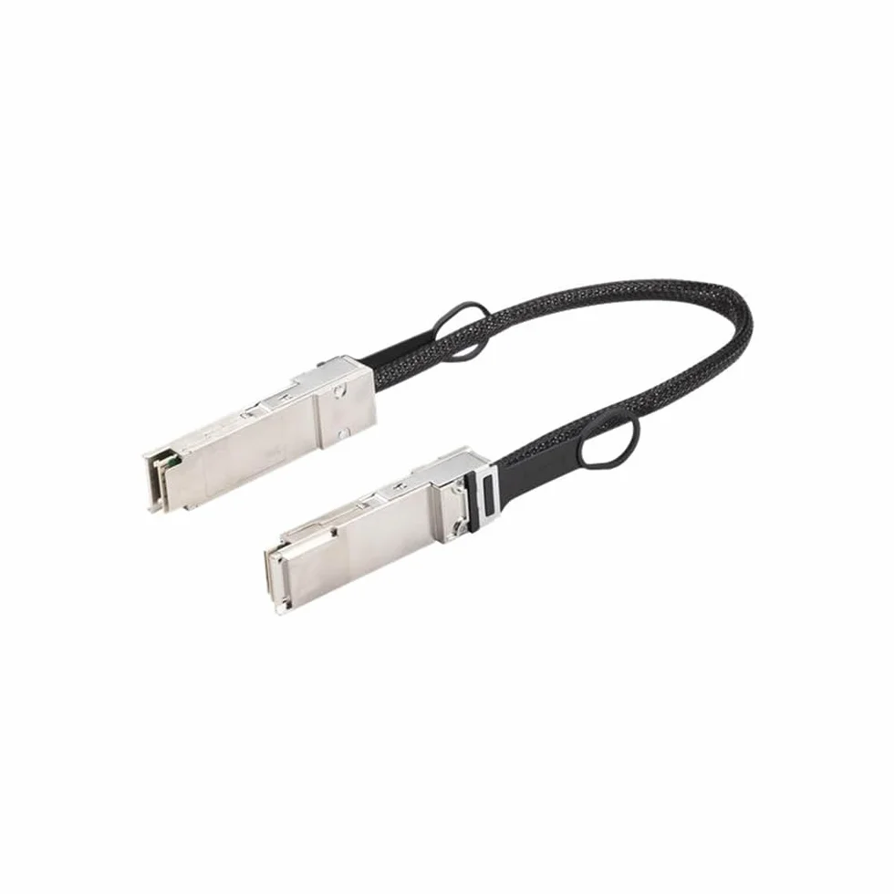 ASUS Ascent GX10 0,4 m (1,3 ft) 400G QSFP112 DAC-Kabel – Stapeln Sie zwei GX10-Einheiten für größere AI-Modelle, Kupfer-SAS/Glasfaserkabel, bis zu 400 G Bandbreite (112 GB pro Lane), DGX Spark