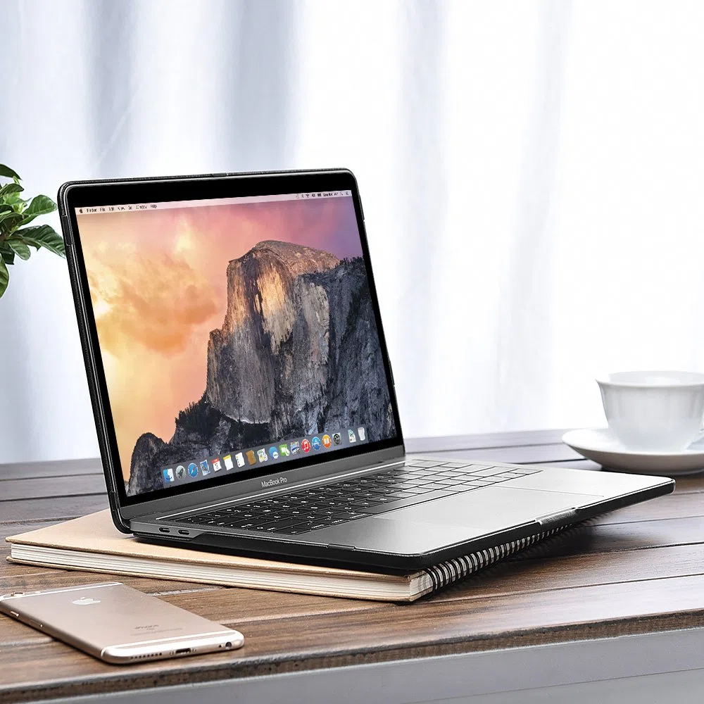 ICARER Lederhülle für MacBook Air 13 2020 2019 2018 Ultra Slim Ledertasche Vintage Leder Hülle Case Cover für Apple MacBook Air 13 Modell: A2337 M1/A2179/A1932 (Schwarz)