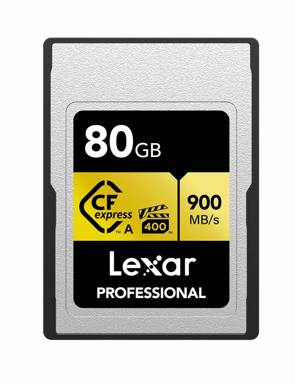 Lexar Professionelle CFexpress Typ A Gold Series Speicherkarte, 80 GB, bis zu 900 MB/s lesen, 8K-Video in Kinoqualität, bewertet VPG 400 (LCAGOLD080G-RNENG)