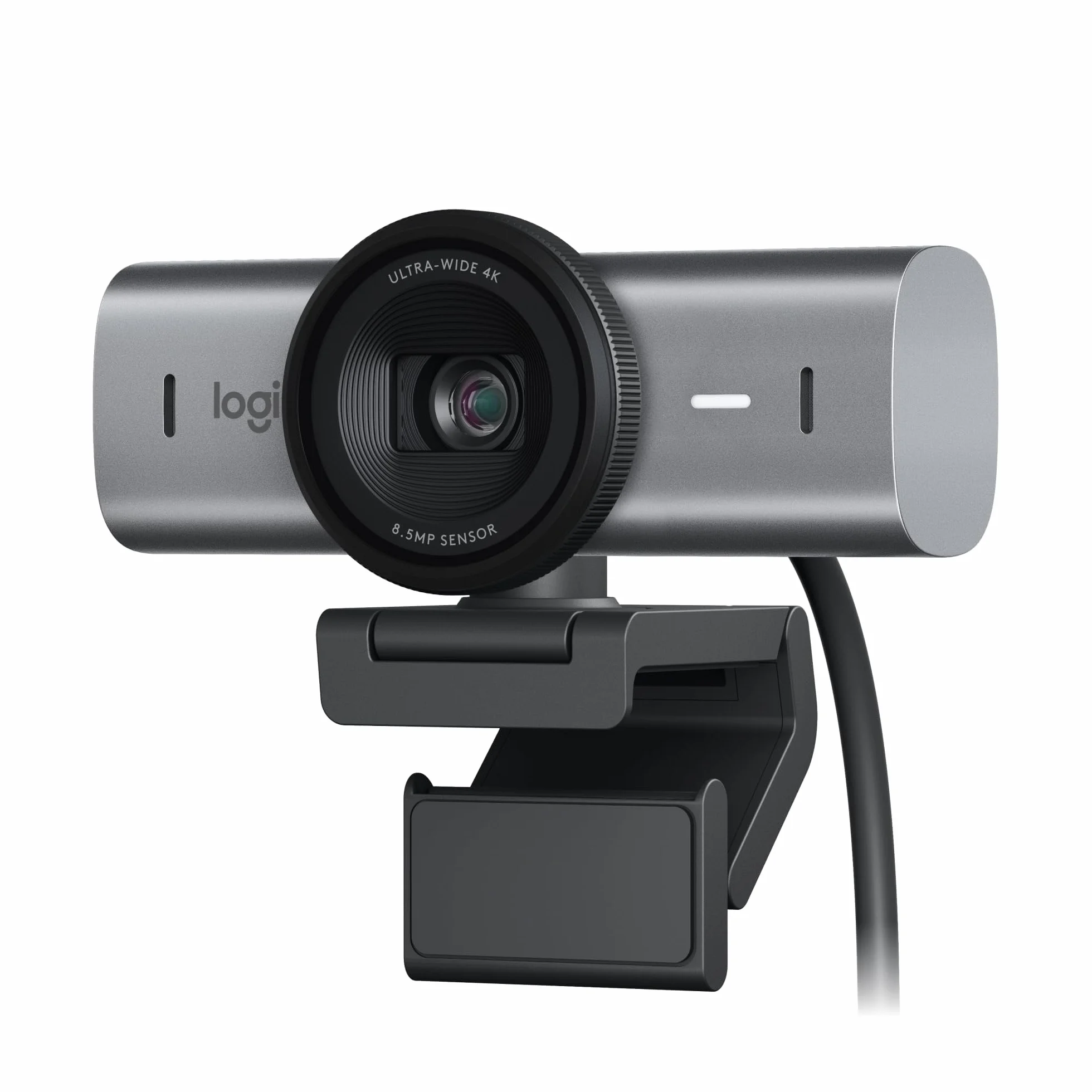 Logitech MX Brio Ultra HD 4K Collaboration and Streaming Webcam, 1080p at 60 FPS, Dual Noise Reducing Mics, Show Mode, USB-C, Webcam Cover, Works with Microsoft Teams, Zoom, Google Meet, Graphit