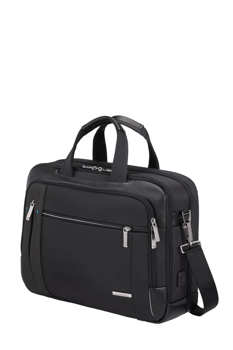 Samsonite Spectrolite 3.0 - Aktentasche 15.6" (42 cm) mit Smarte Funktionen, Praktische Innenaufteilung, Erweiterbar - 18/22L - Schwarz (Black)