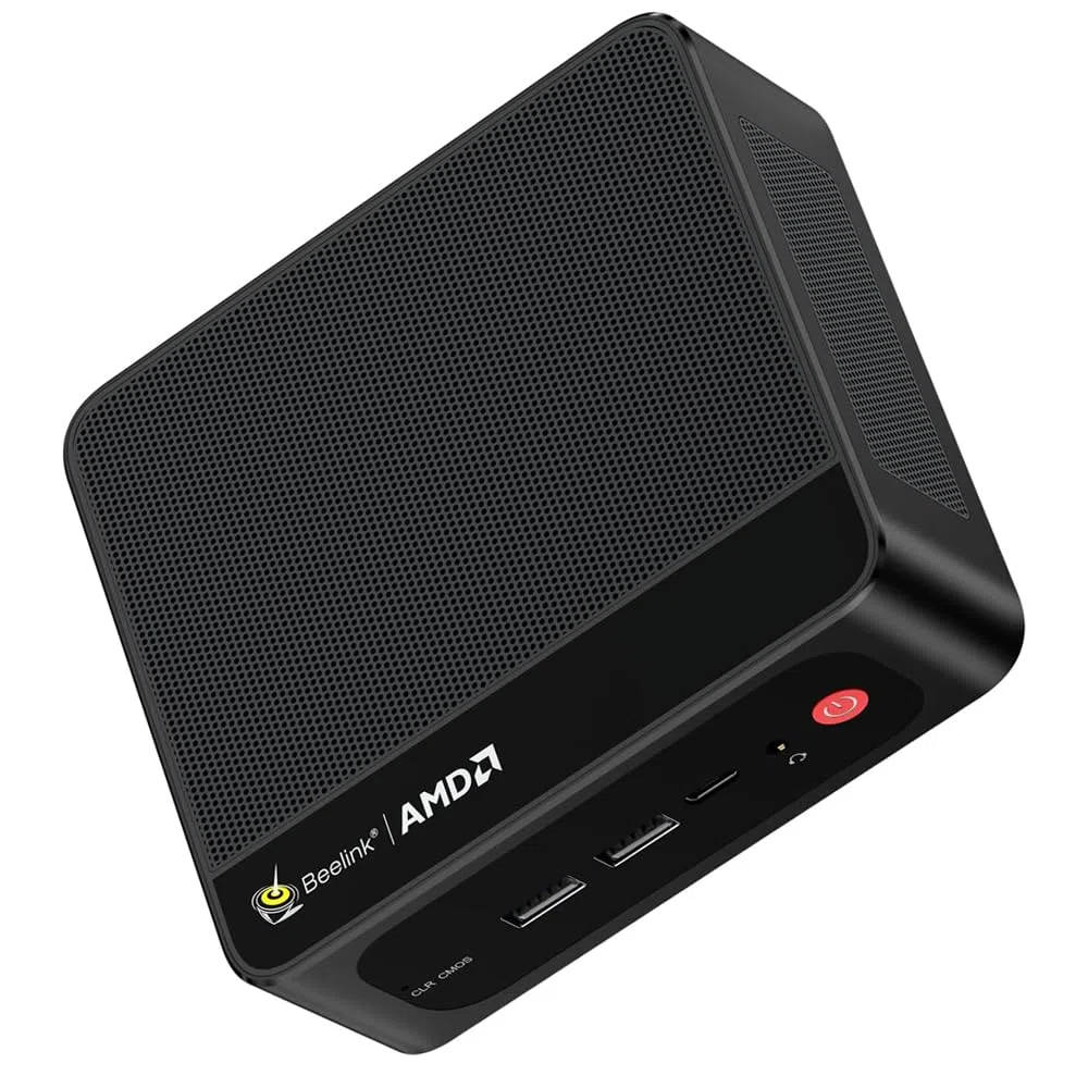 Beelink Mini PC SER5 MAX Mini Computer mit Ryzen 7 7735HS (8C/16T, bis zu 4,75 GHz), AMD Radeon 680M, 24G (12G*2) LPDDR5, 1TB M.2 2280 PCIe SSD, BT 5.4/WiFi 6/2500Mbps LAN/HDMI/DP/Type-C