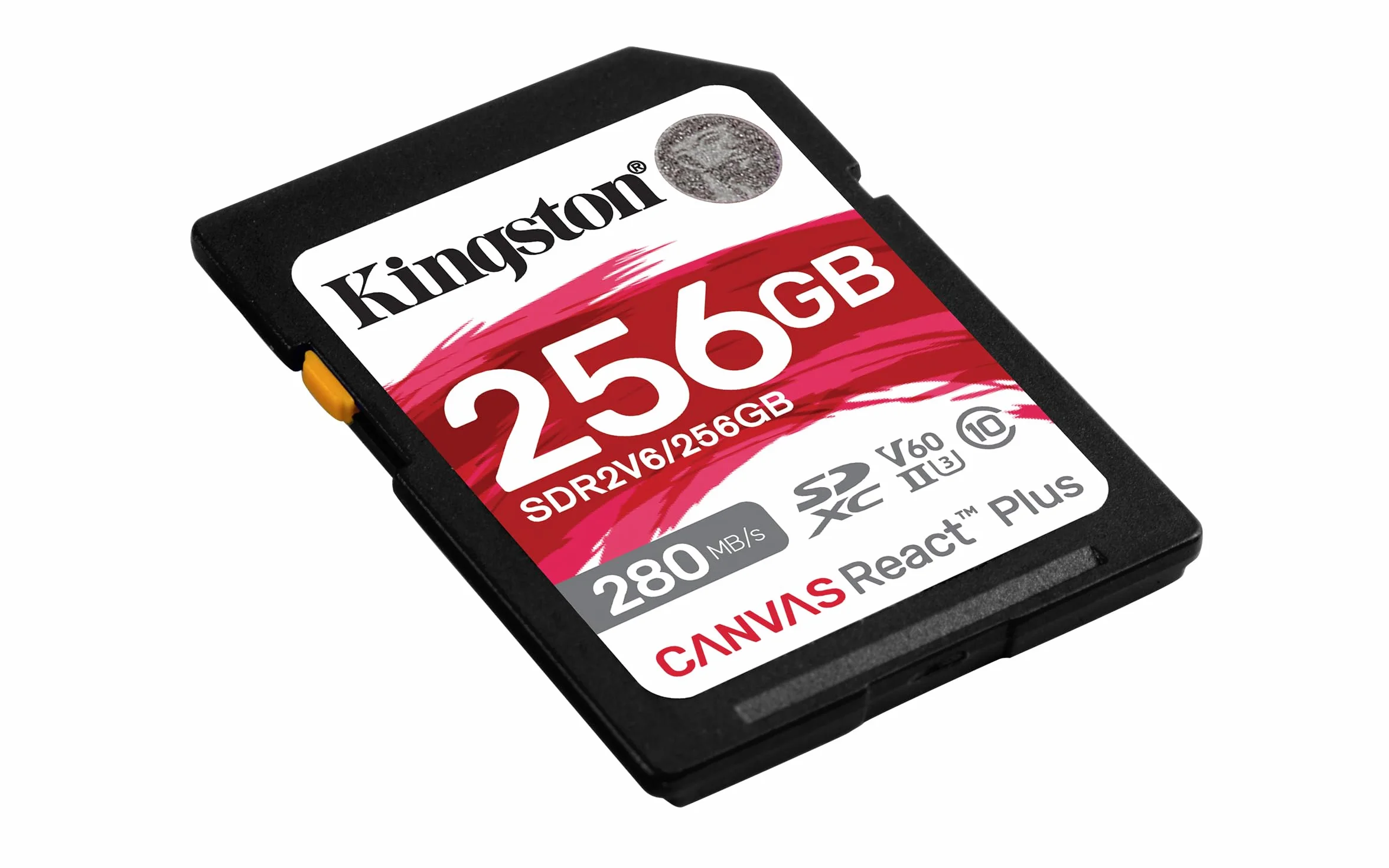 Kingston Canvas React Plus V60 SD 256GB SDXC UHS-II 280R/150W U3 V60 for Full HD/4K