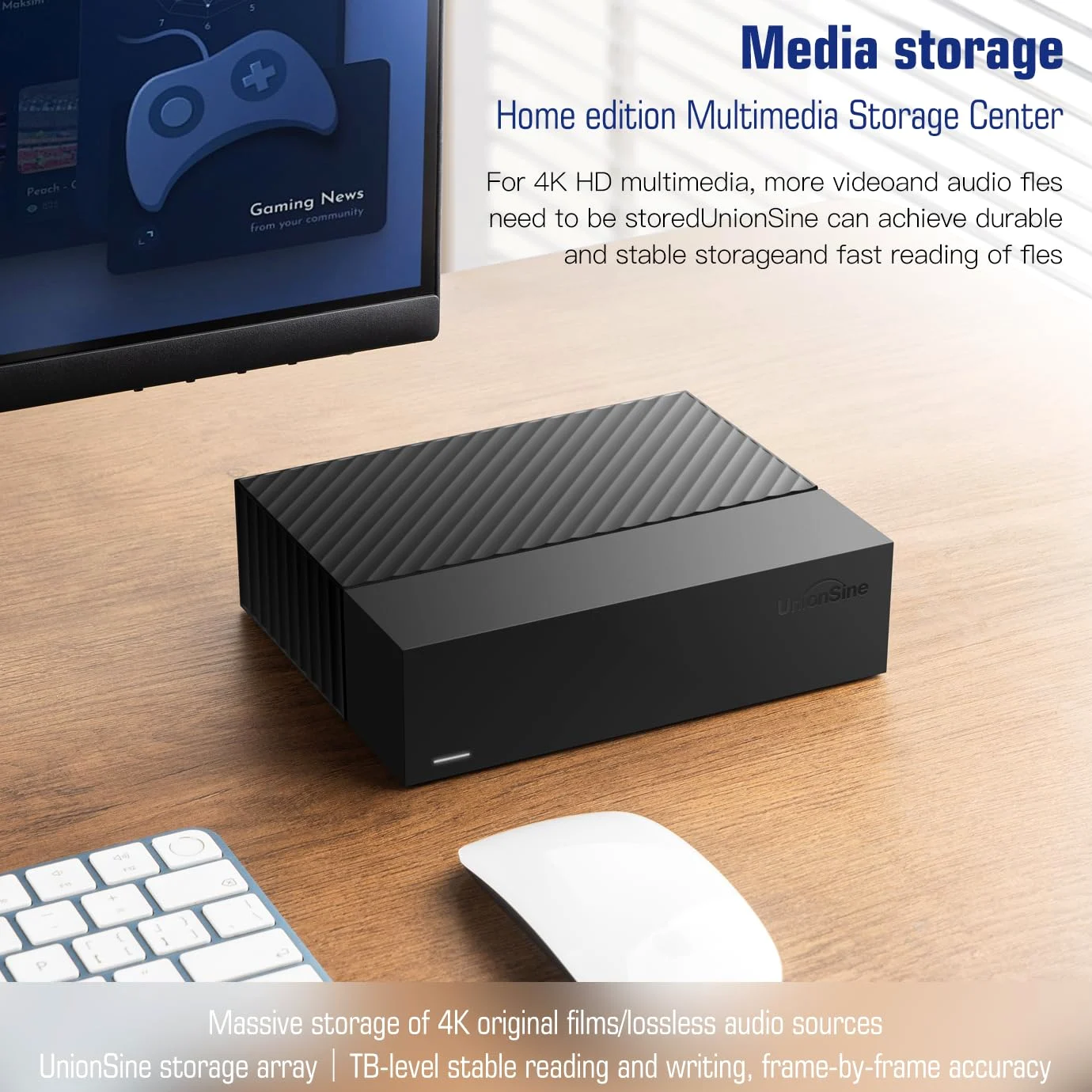UnionSine 10TB Externe Festplatte, 3,5 Zoll USB 3.0 Backups HDD Tragbarefür für PC, Mac, TV, PS4, Schwarz HD3513 | HD3513 kompatibel mit PC, Mac, TV, Desktop, Laptop (schwarz)