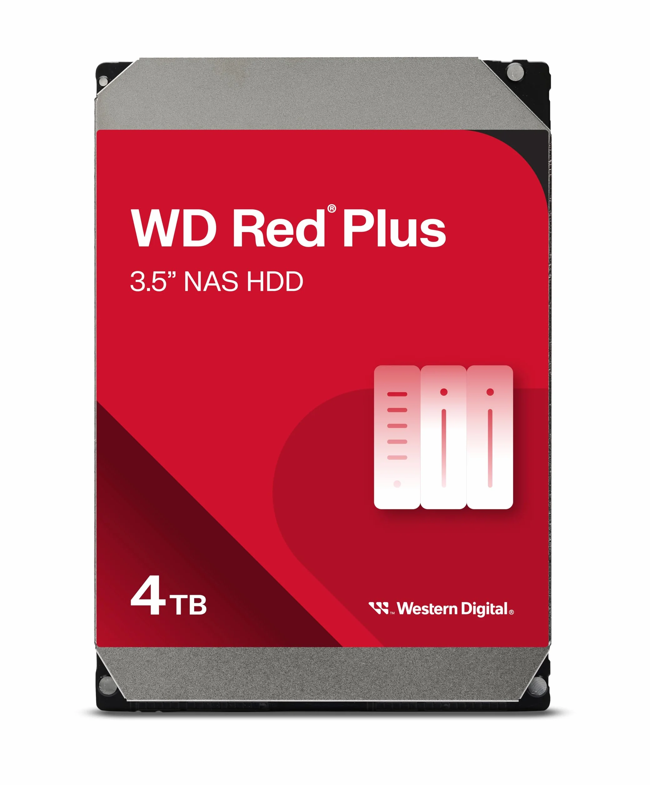 WD Red Plus 4 TB NAS Interne Festplatte 3,5 Zoll - 5400 U/Min, SATA 6 Gb/s, CMR, 256MB Cache