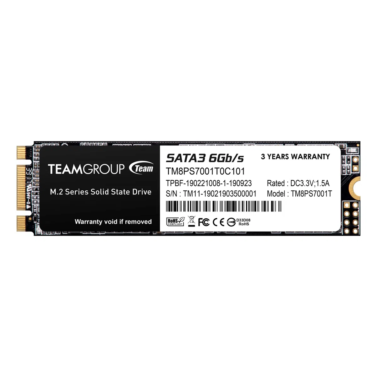 TEAMGROUP SSD M.2 1TB Team MS30 Typ 2280 TM8PS7001T0C101