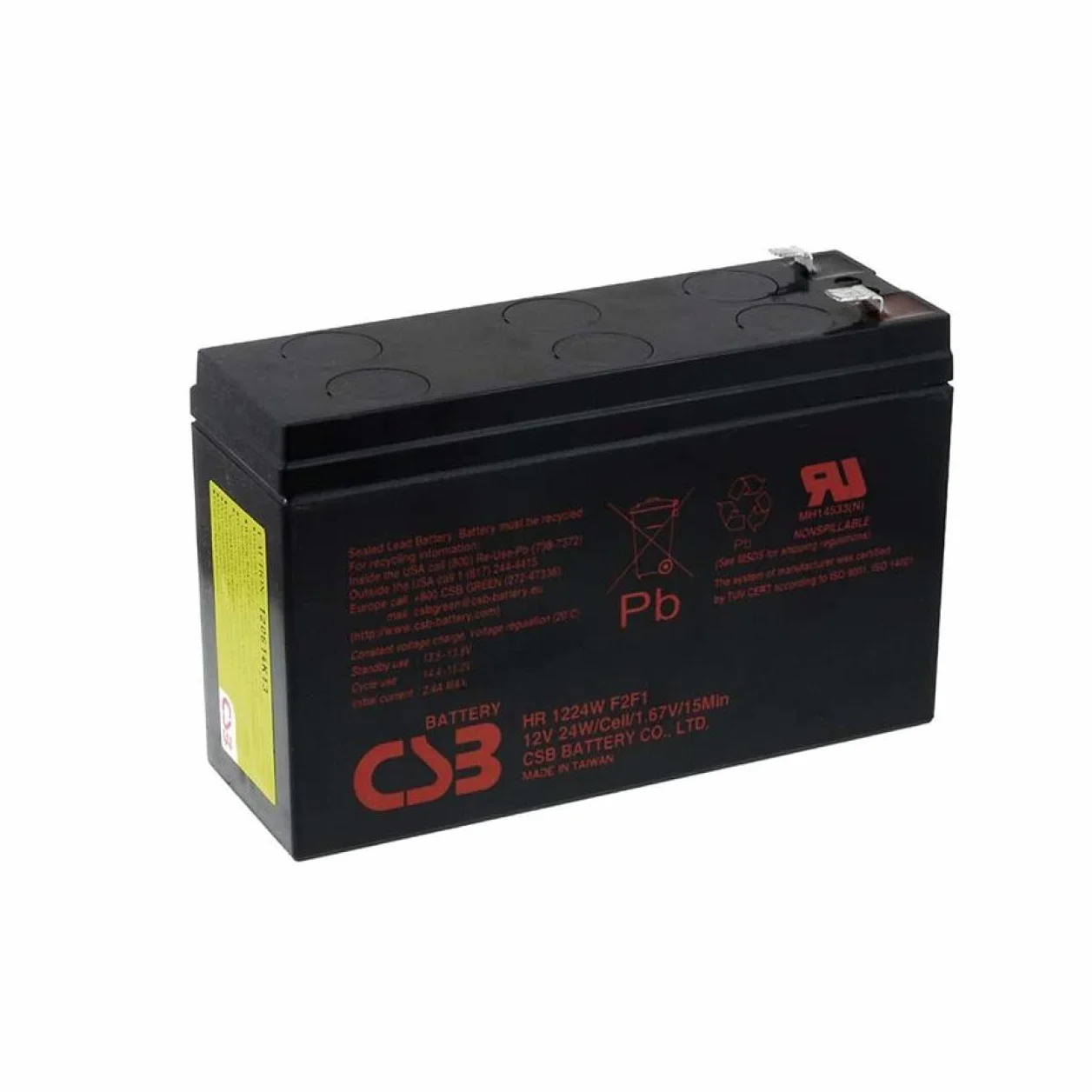 CSB Hochstrom Ersatzakku für USV APC RBC106, 12V, Lead-Acid