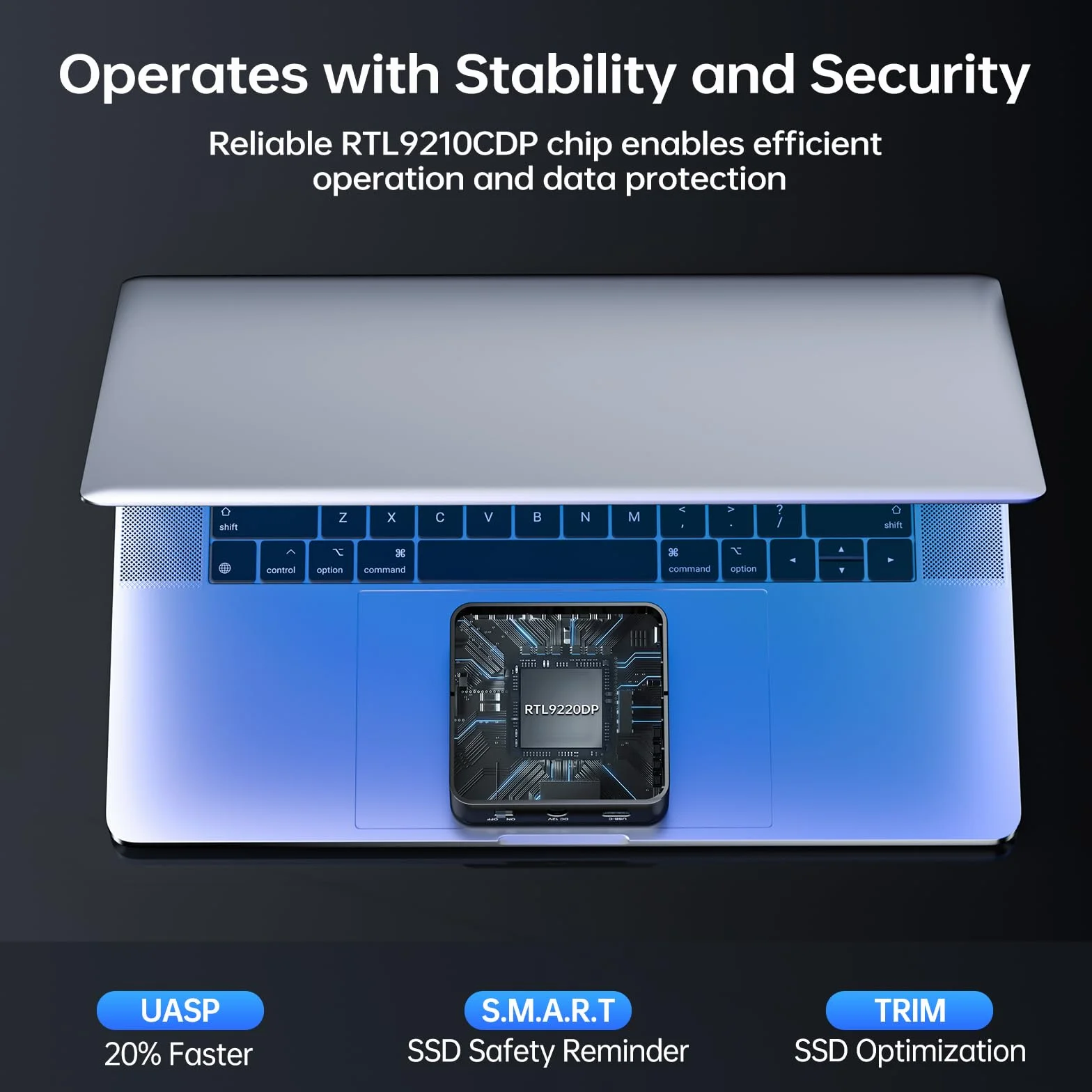 SSK M.2 NVMe SATA SSD Klonen Docking Station, Dual Bay Festplatten Dockingstation, USB 3.2 Gen 2 10Gbps M.2 SSD Gehäuse, USB Adapter für M-Key-/B+M-Key PCIe SSD Reader mit Offline-Klonfunktion