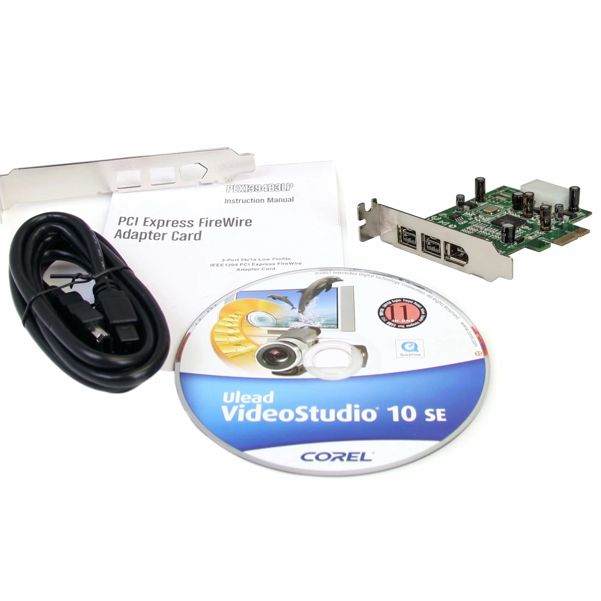 StarTech.com 3 Port 800+400 FireWire PCI Express Schnittstellen Low Profile Combo Karte - PCIe 3 Port FireWire Card - PCI-e 1 x Firewire 400 1394A 2 x FireWire 800 1394B