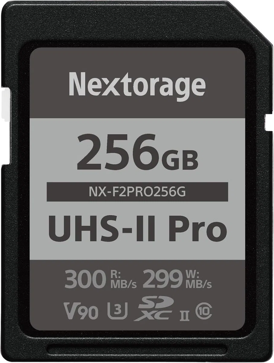 Nextorage SD Karte 256GB UHS-II SDXC, japanische speicherkarte datenspeicher SD Card, Kamera Zubehör für Nikon/Canon/Sony/Fujifilm/Nintendo Switch, F2PRO NX-F2PRO256G