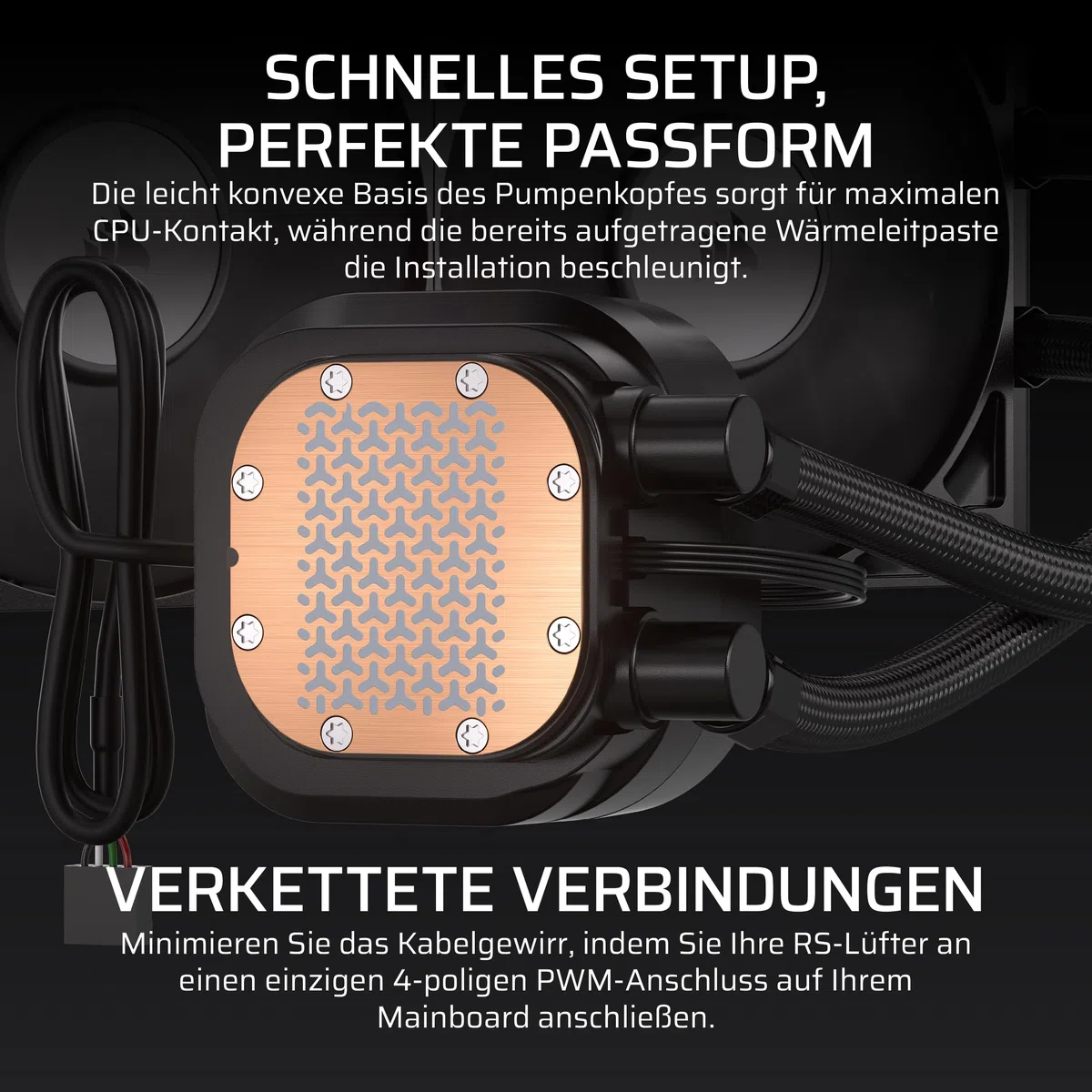 CORSAIR Nautilus 240 RS LCD Flüssig-CPU-Kühler – 2,1-Zoll-IPS LCD-Bildschirm, 240mm AIO, Einfache Daisy-Chain-Verbindungen, Intel LGA 1851/1700, AMD AM5/AM4 – Enthält 2X RS120-Lüfter – Schwarz