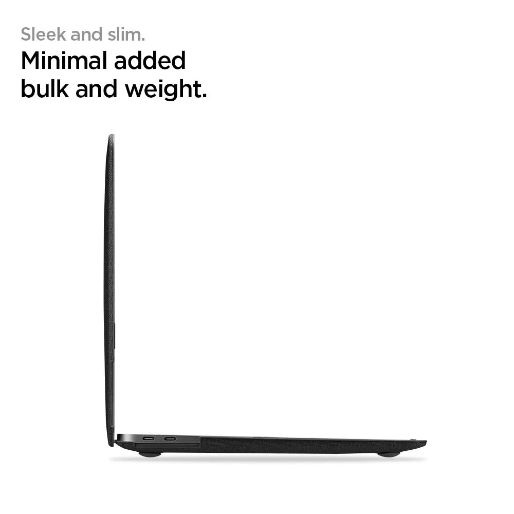 Spigen Thin Fit Kompatibel mit MacBook Air A2337 M1, A2179, A1932 Retina 13 Zoll Hülle (2020/2019/2018) - Schwarz